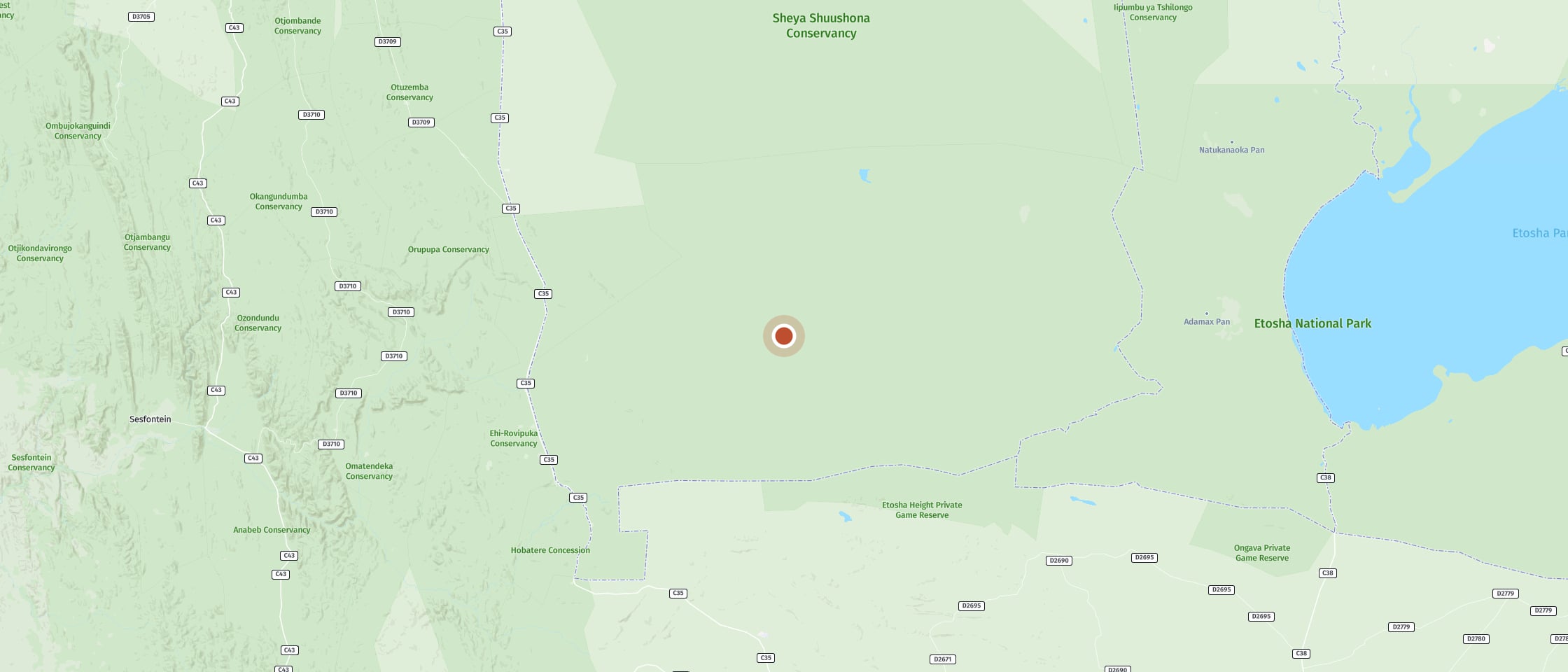 Map: Olifantsrus waterhole