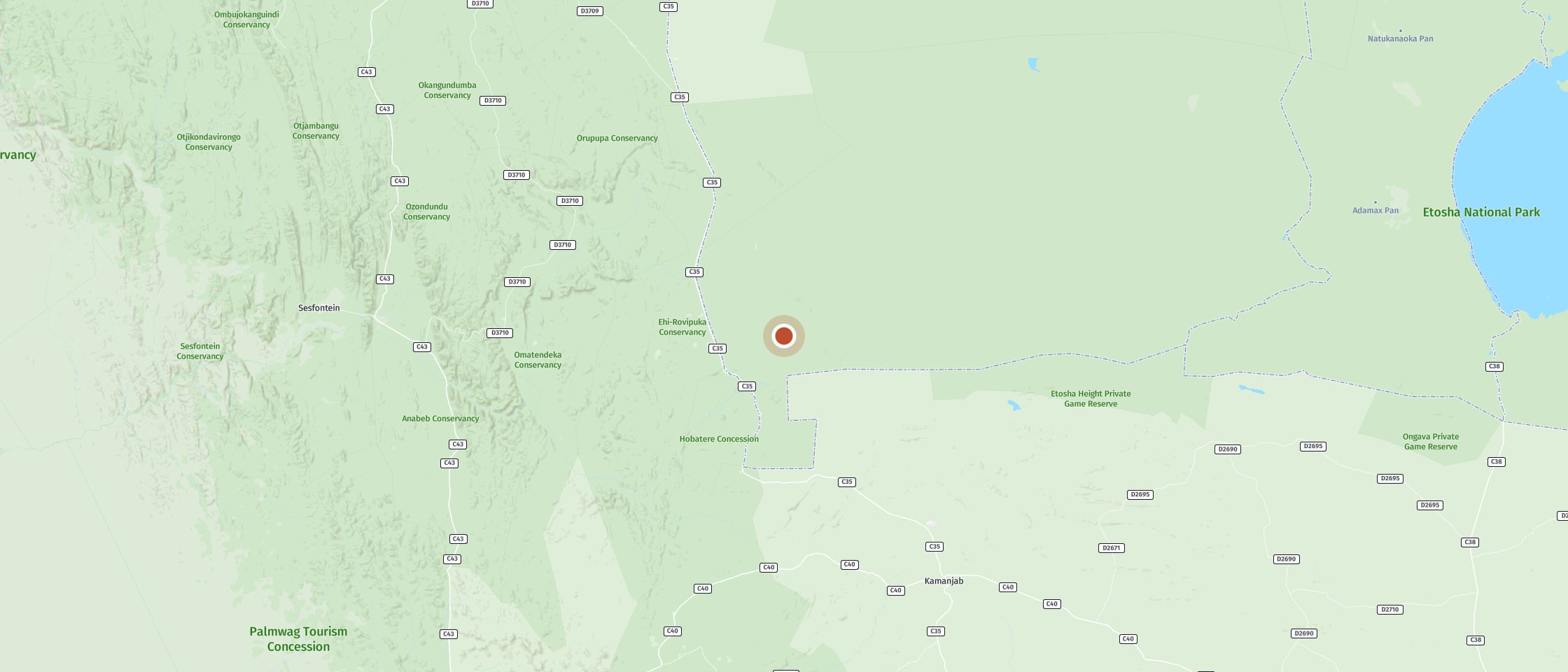 Map: Renostervlei waterhole