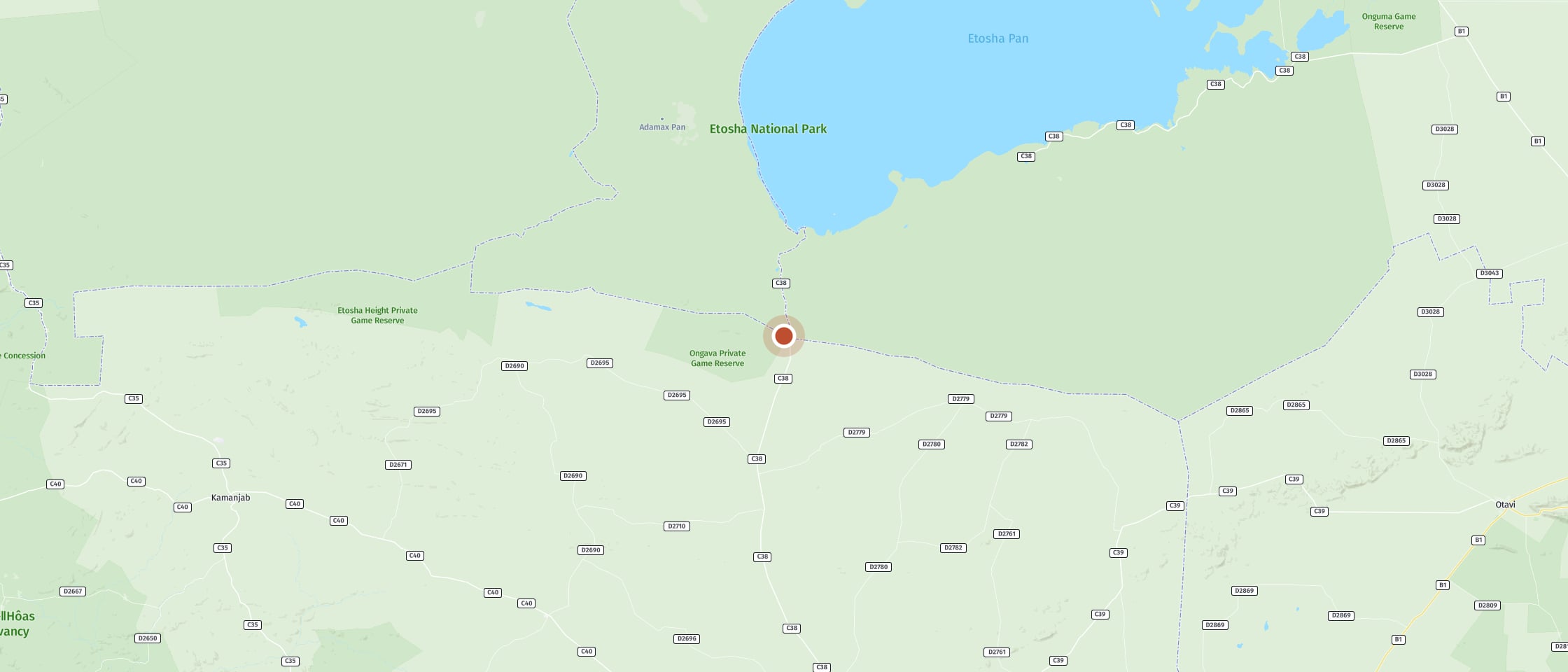 Map: Ombika waterhole