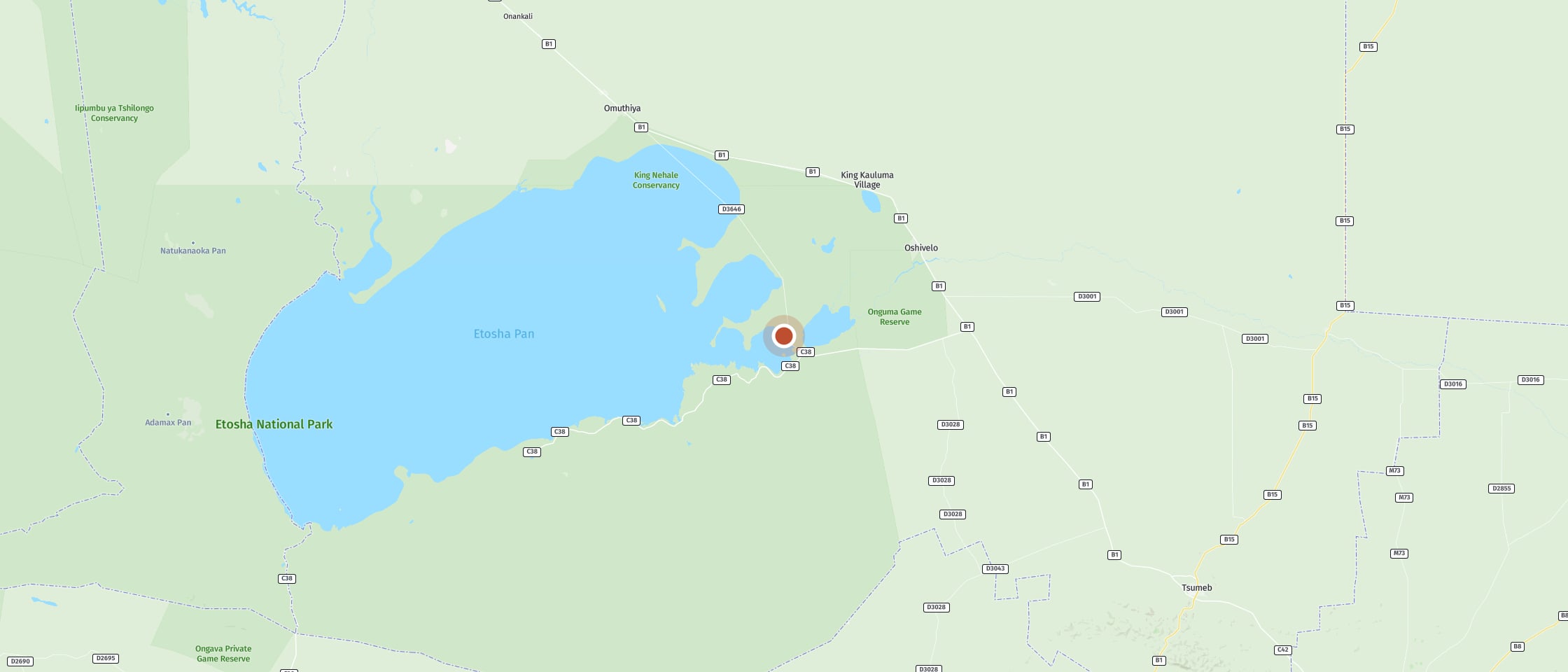 Map: Groot Okevi waterhole