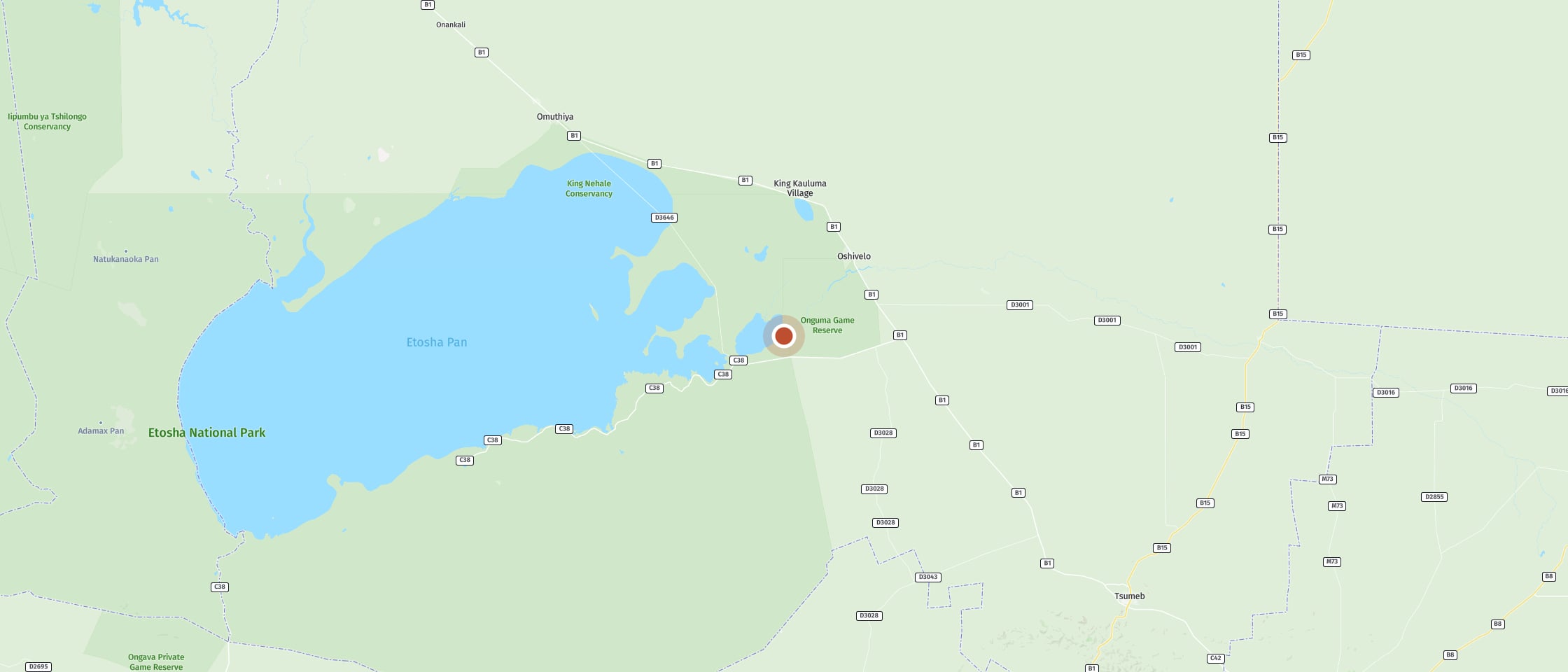 Map: Twee Palms waterhole