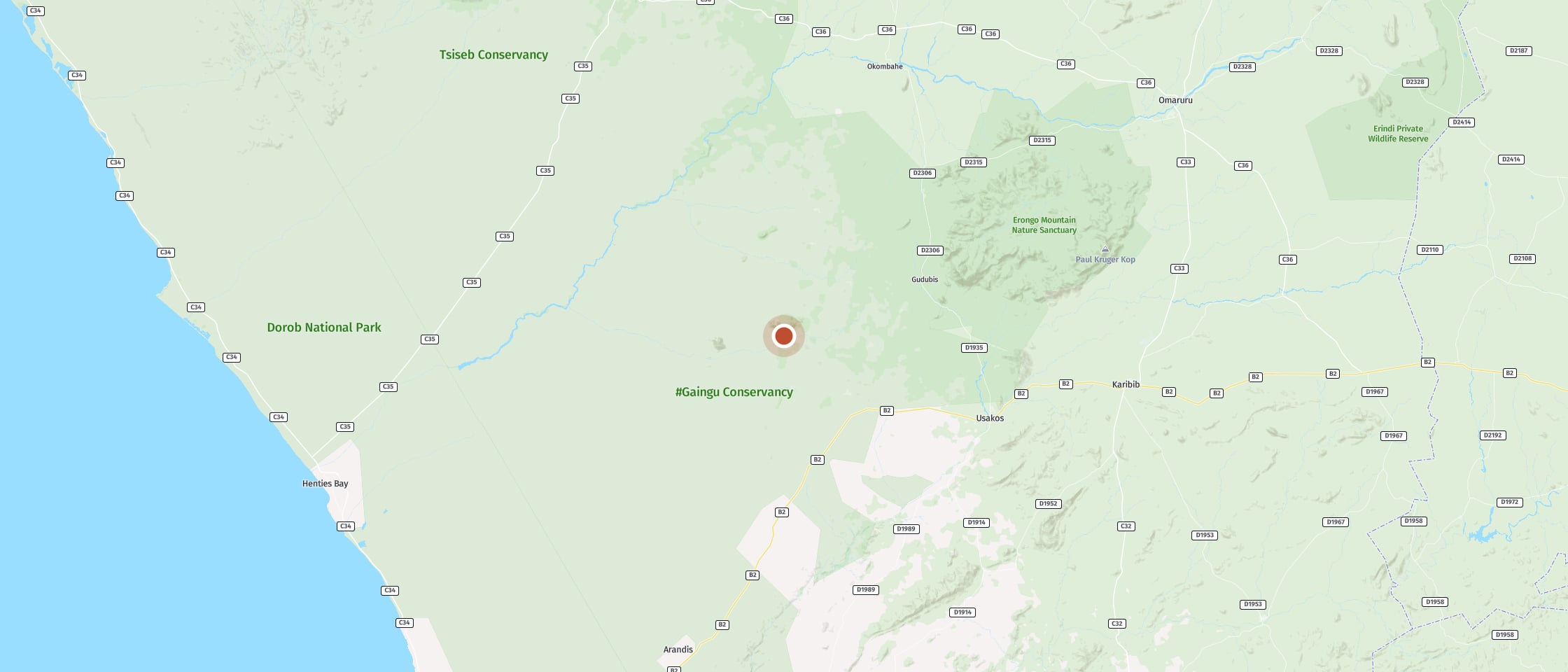 Map: Explore the photogenic rock arch at Spitzkoppe