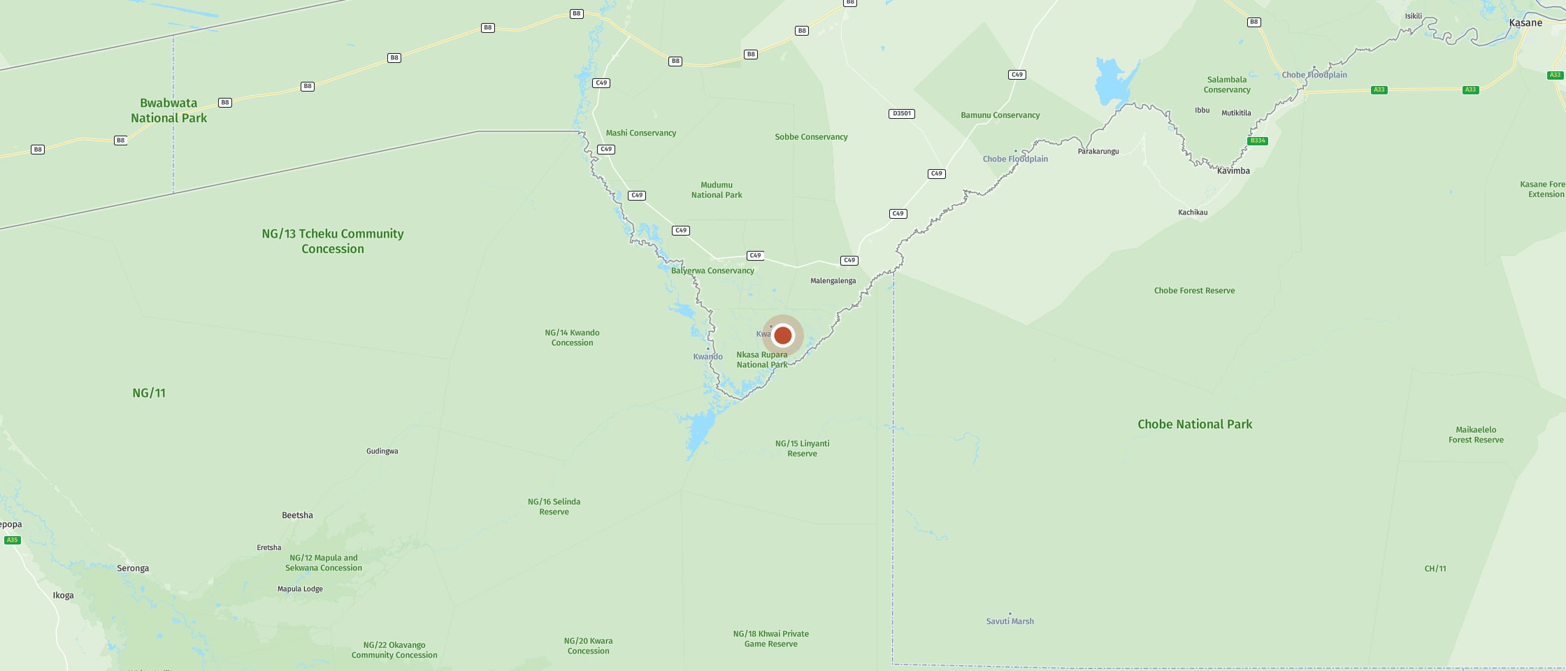 Map: Safari breakfast on Laura’s Plains