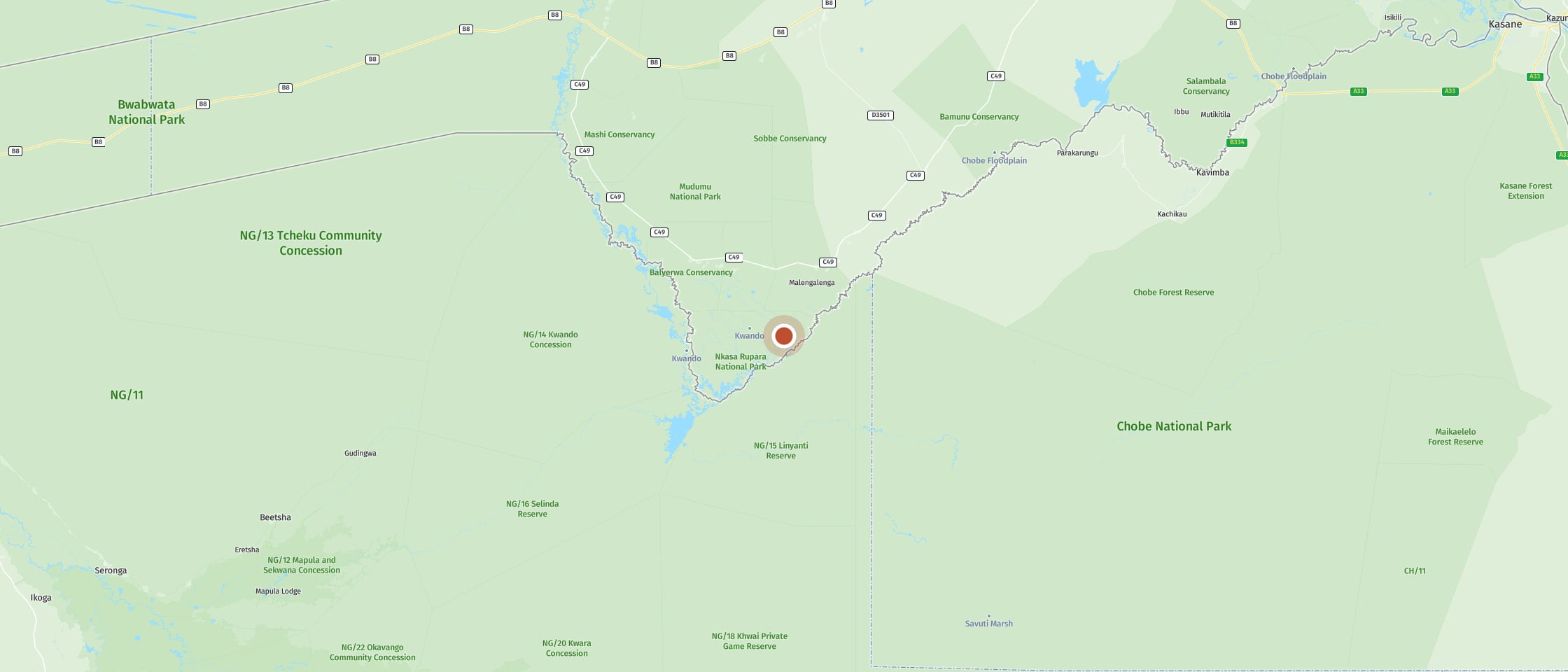 Map: Pause at a slightly elevated viewpoint