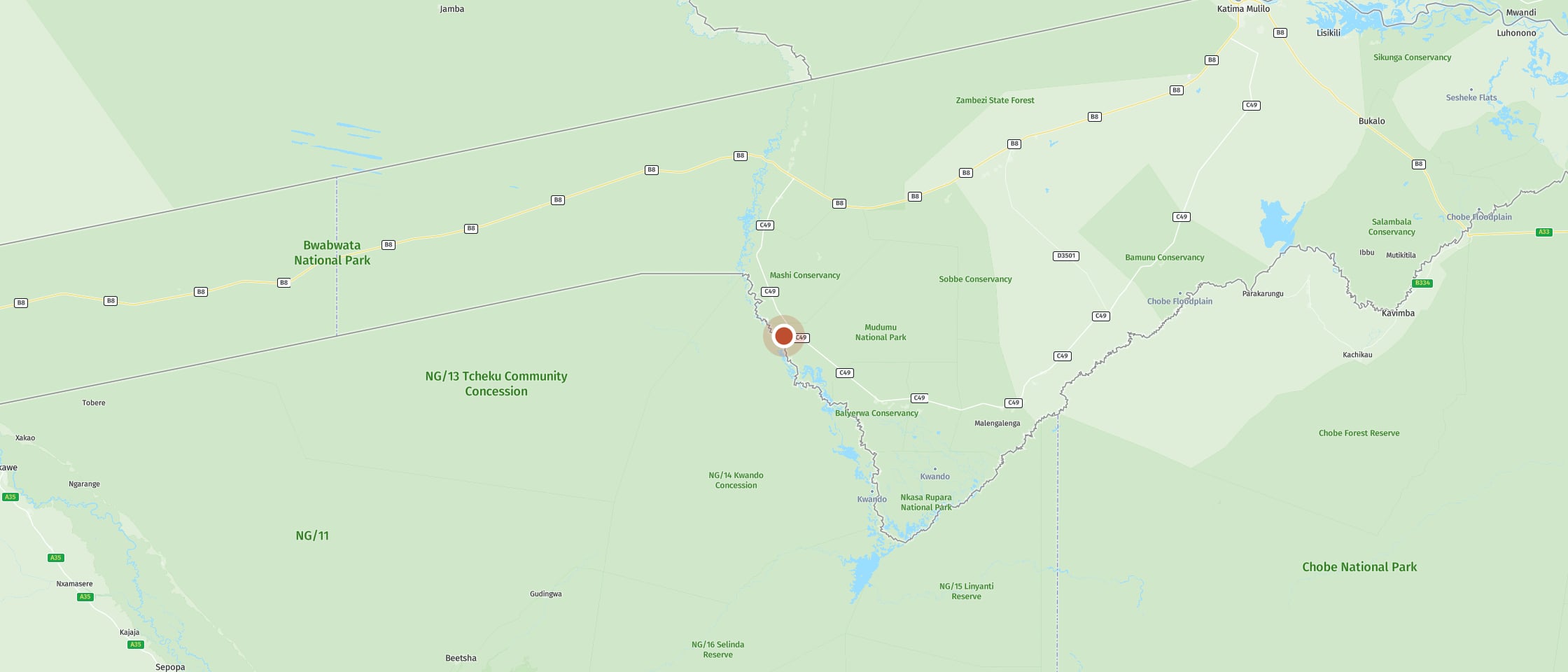Map: Enjoy a bush breakfast at Hippo Pool