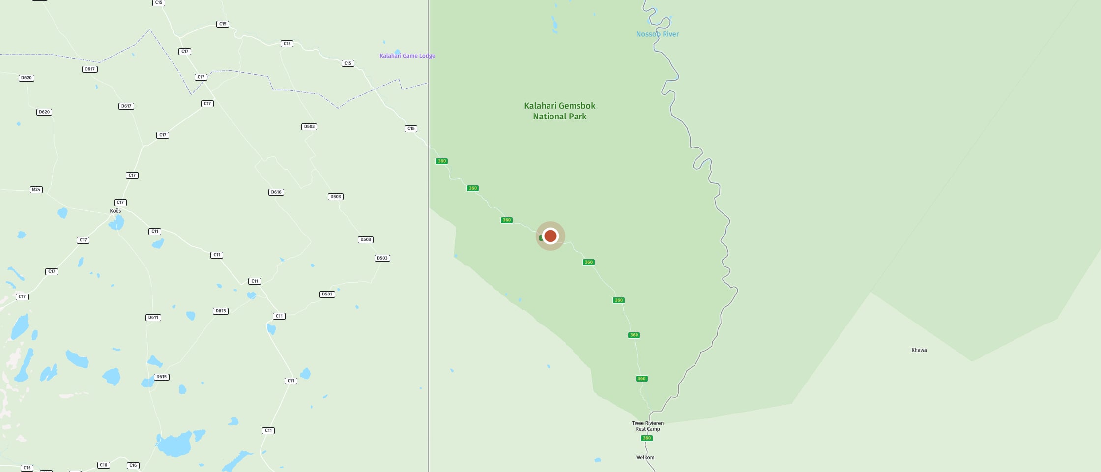 Map: Urikaruus waterhole