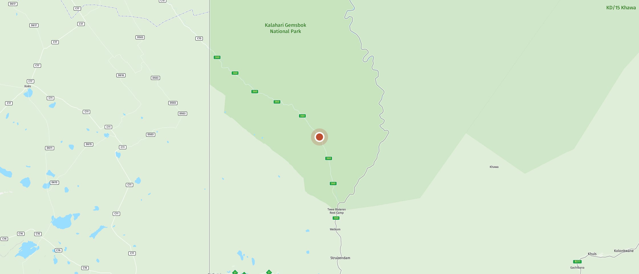 Map: Gemsbokplein waterhole