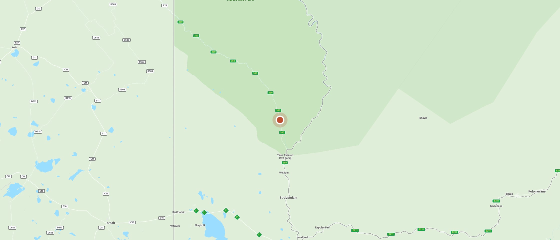 Map: Monro waterhole