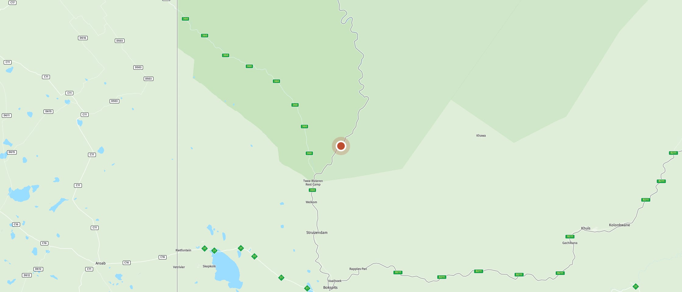 Map: Rooiputs waterhole