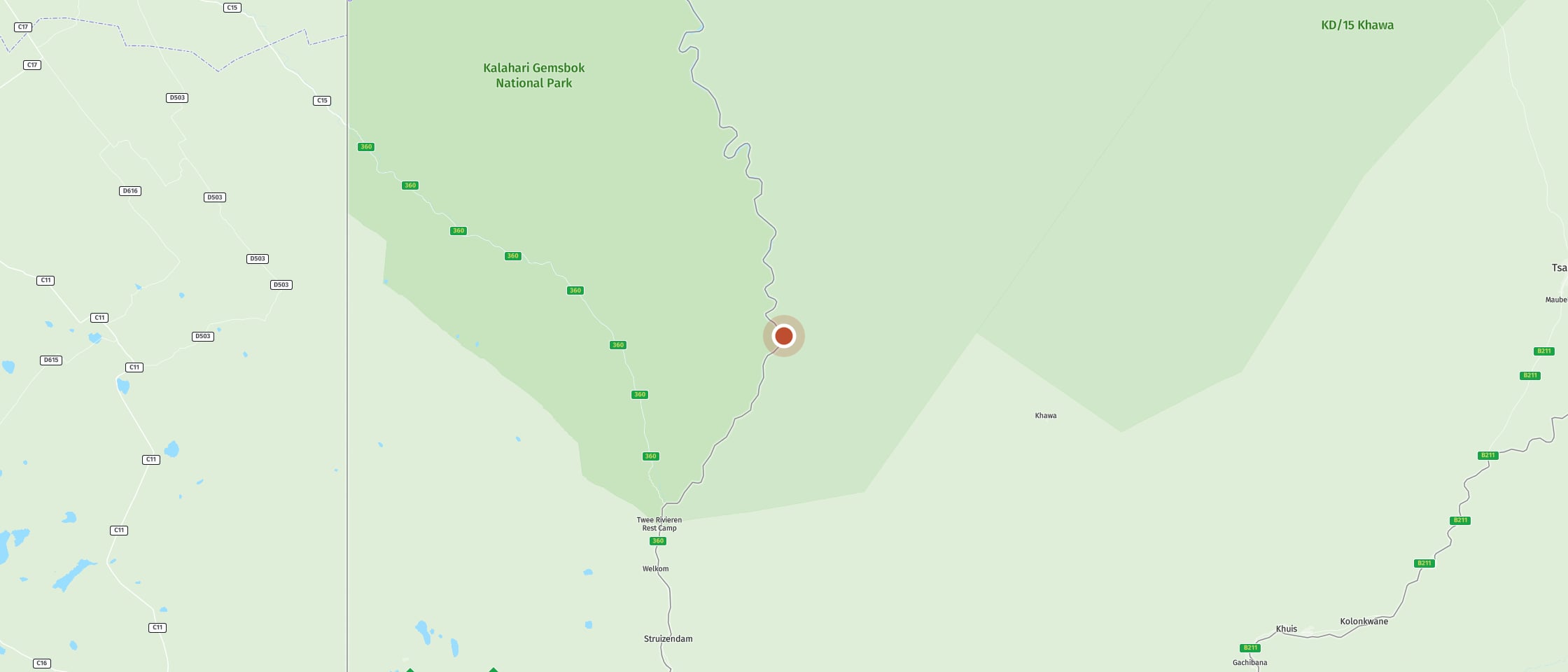 Map: Melkvlei waterhole