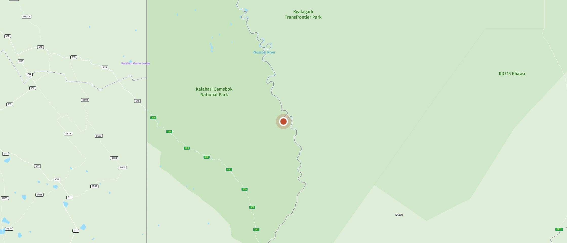 Map: Kameelsleep waterhole