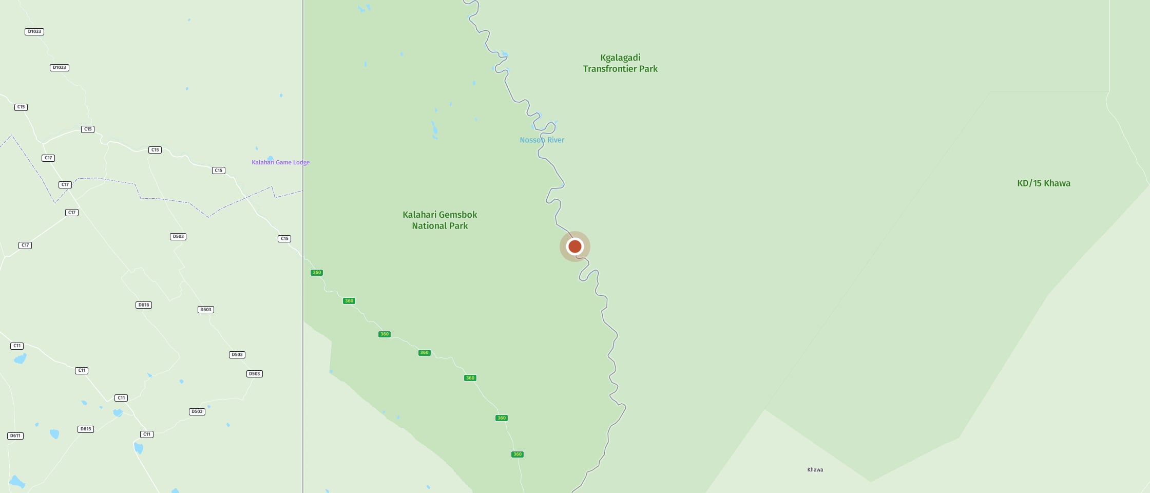 Map: Dikbaardskolk waterhole