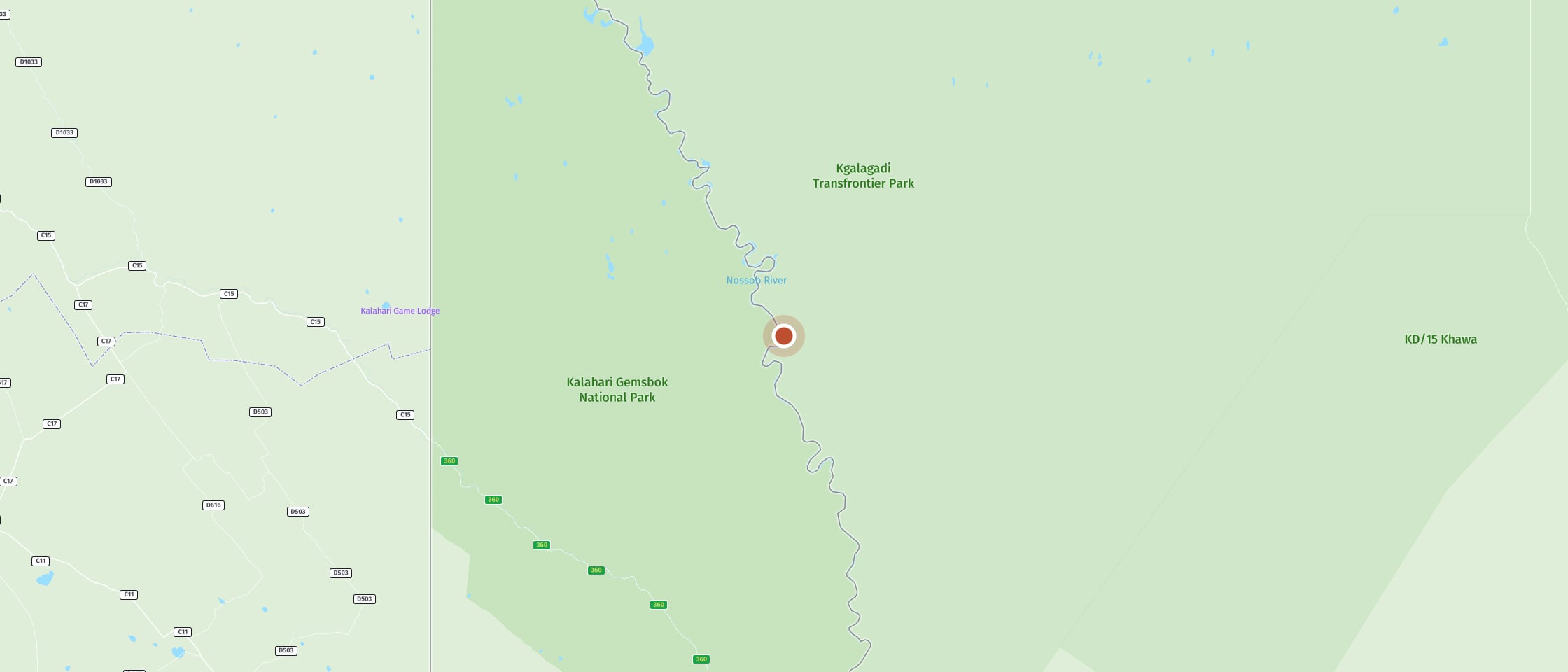 Map: Kaspersdraai waterhole