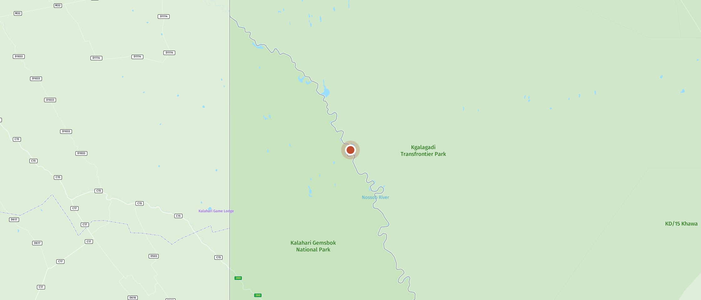 Map: Kwang waterhole