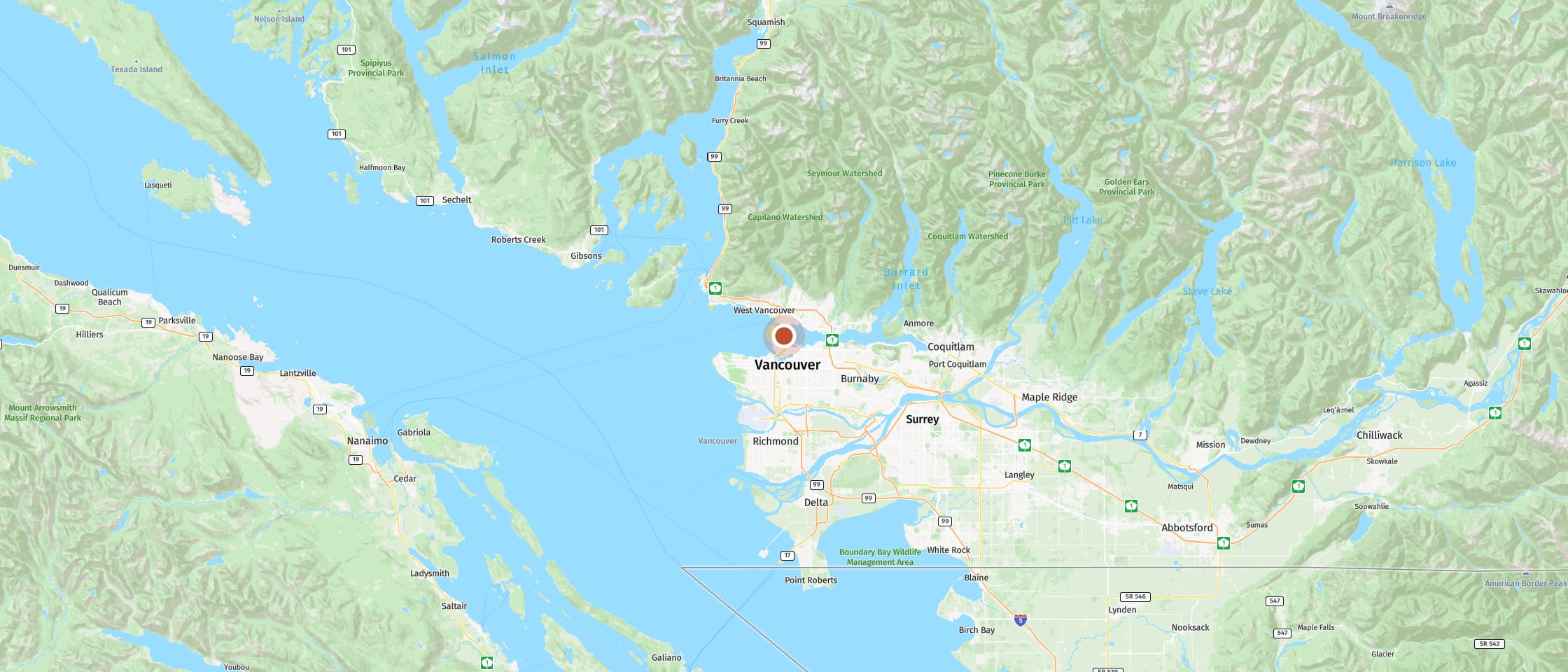 Map: Stand face to face with the totem poles in Stanley Park