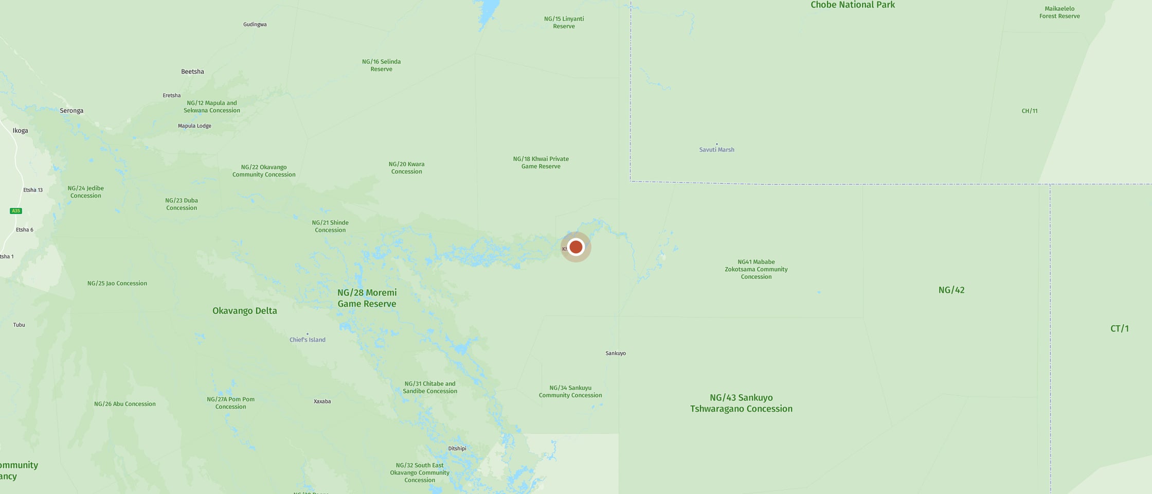 Map: Listen to the sounds of hippopotamus on an evening game drive along the river