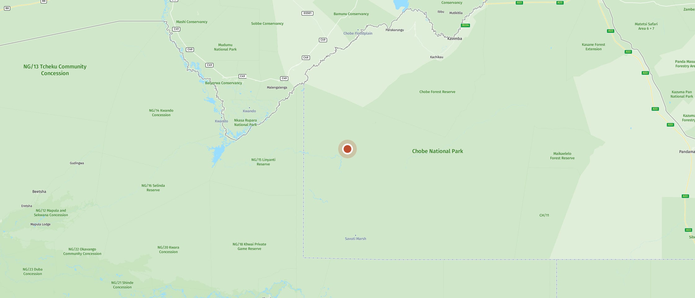 Map: Experience gigantic baobabs in a dry landscape