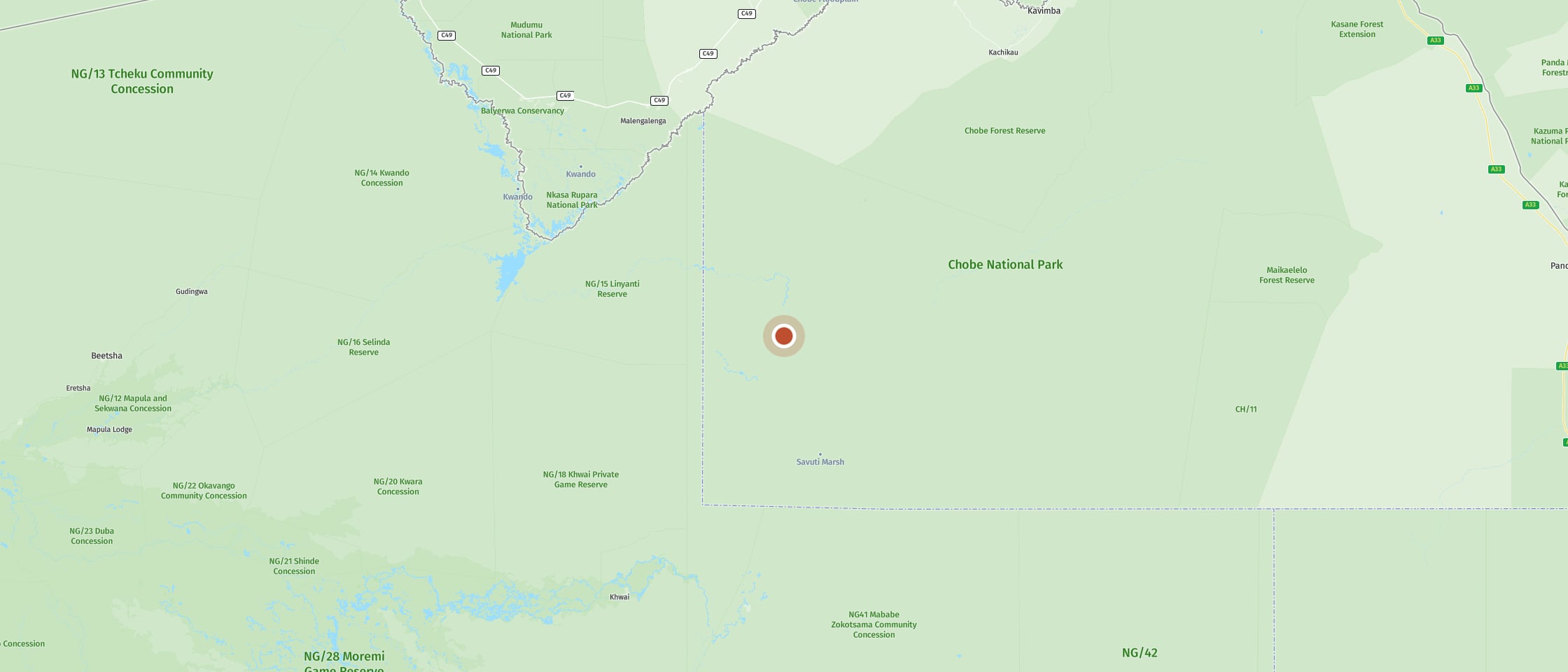Map: Watch elephant bulls and listen to the sounds of the wilderness