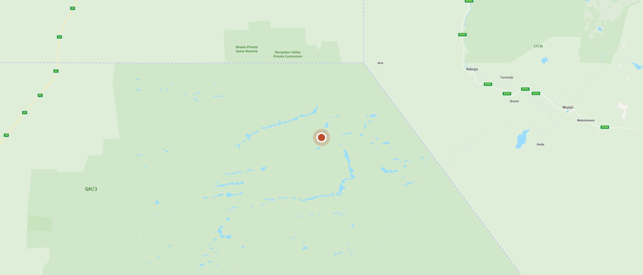 Map: Search for colourful birds at the waterhole