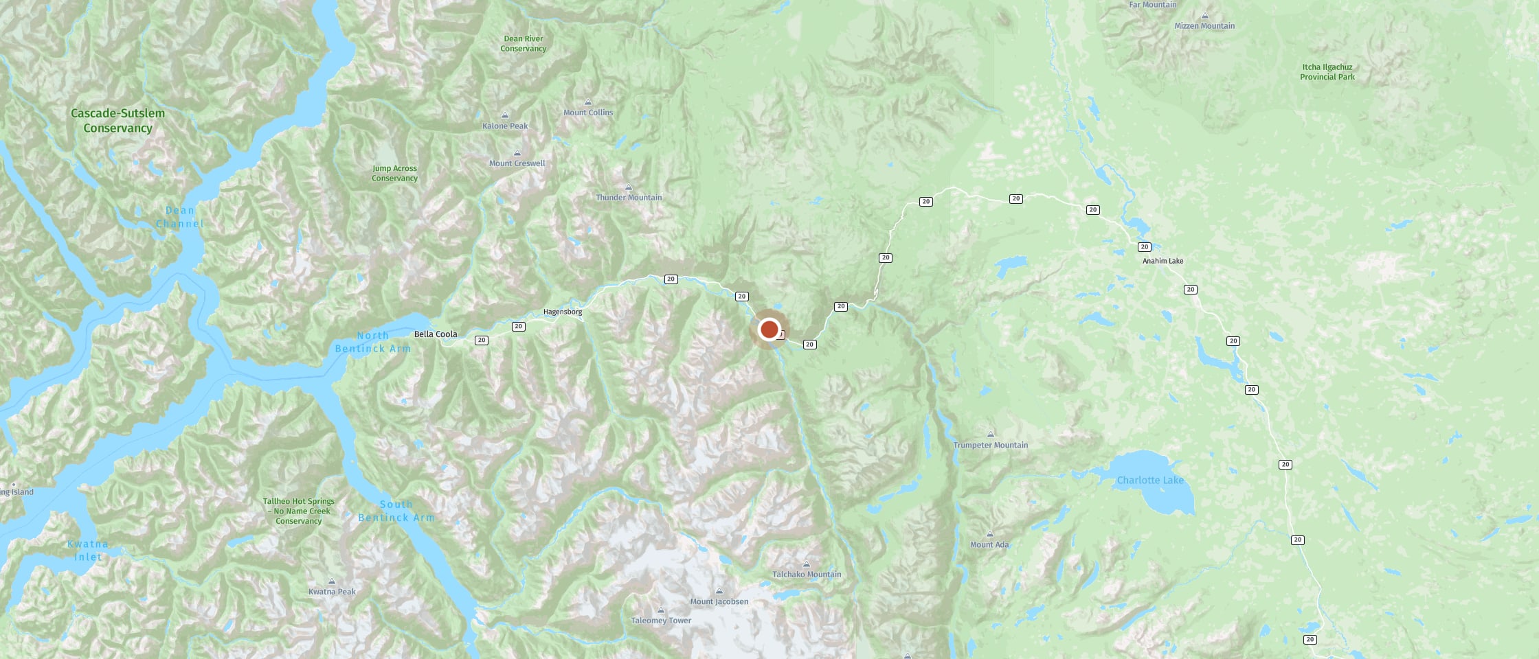 Map: Stay by the river and watch Grizzly bears from your camping chair