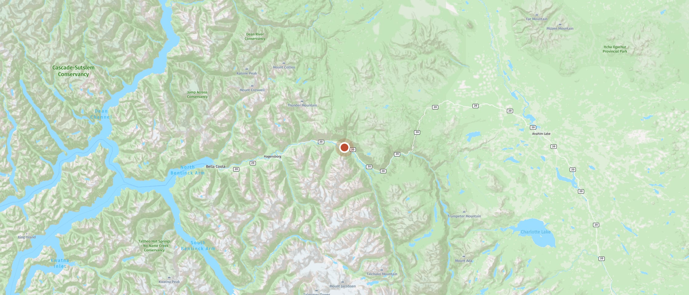 Map: Experience solitude and watch grizzly bears in the wilderness