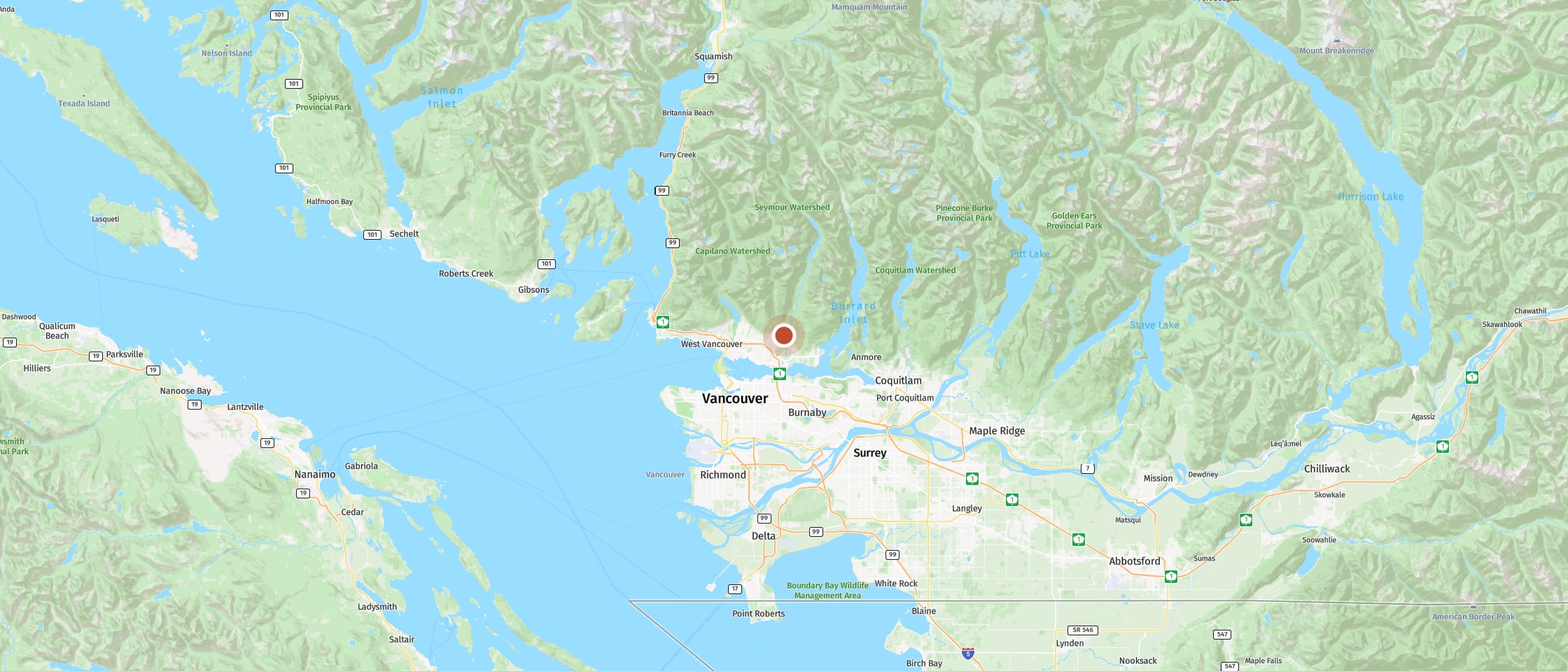 Map: Cross the Lynn Canyon Suspension Bridge and immerse yourself in nature