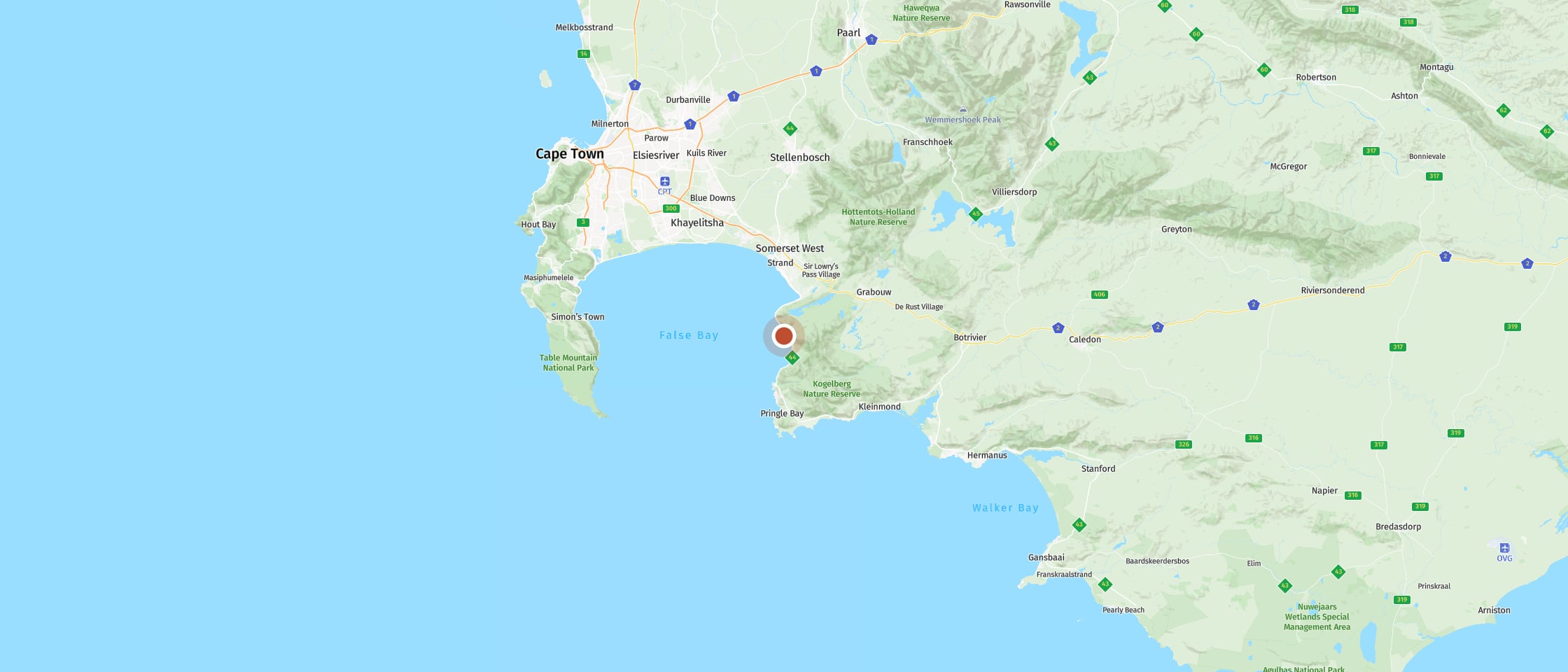 Map: Enjoy a coffee with a view on the R44 coastal road