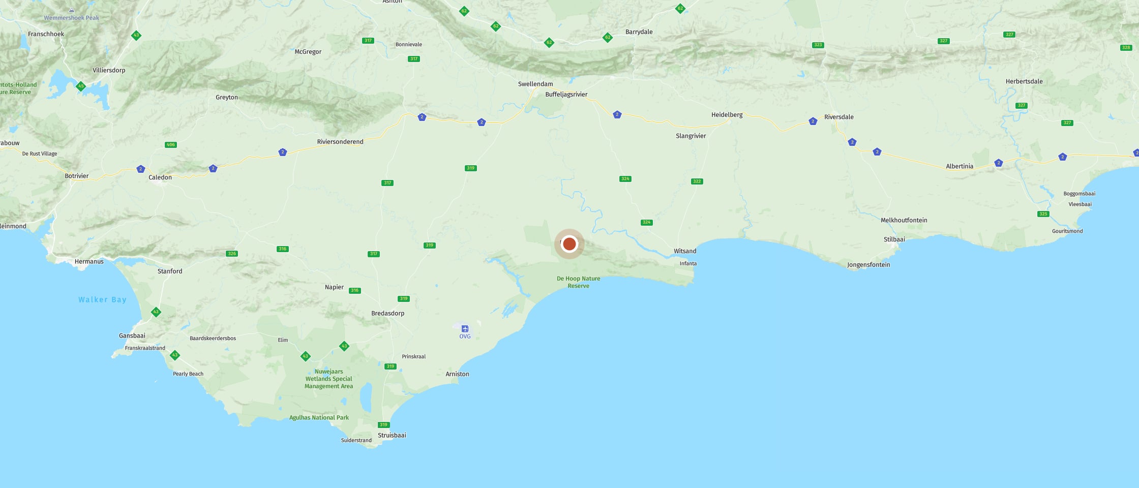 Map: Watch the last vultures in the sky above Potberg