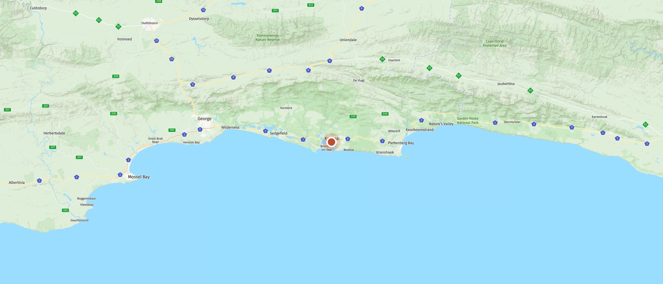 Map: Meet humpback whales and southern right whales on their journey along the Garden Route