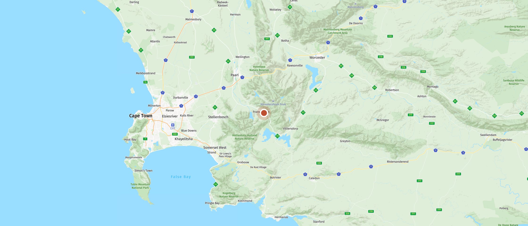 Map: Raise a glass of rosé MCC in the Franschhoek mountains