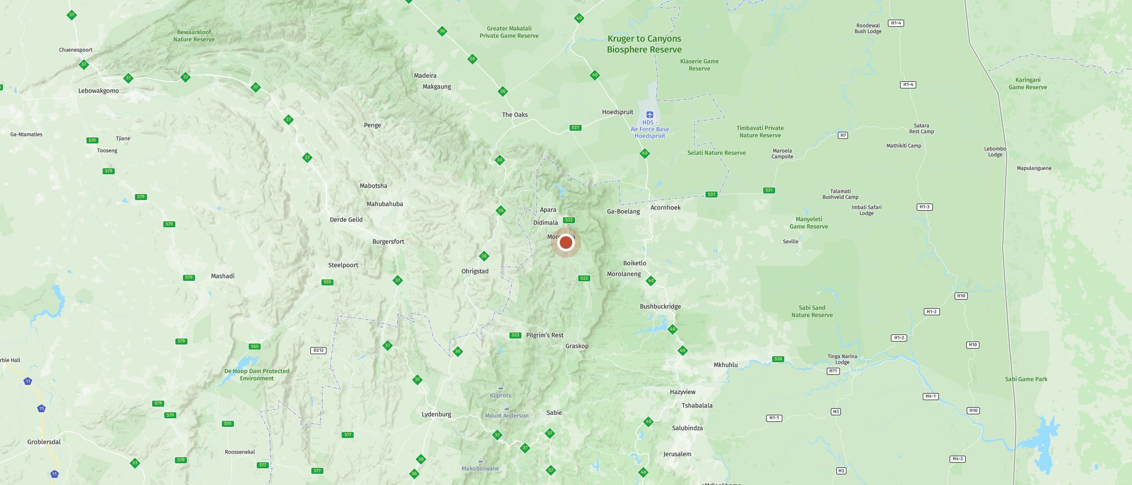 Map: Marvel at the whirlpool potholes of Bourke’s Luck Potholes