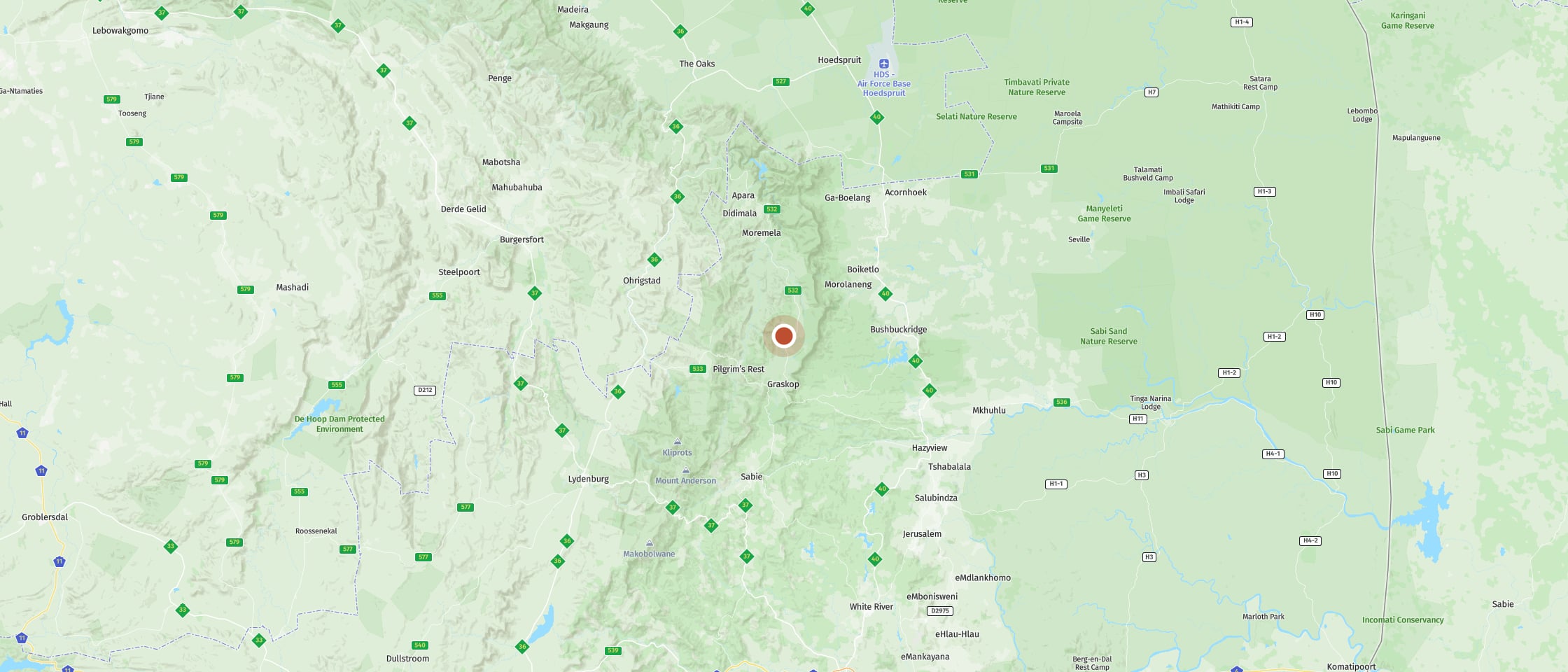 Map: Views of the candle-shaped Berlin Falls in red rock