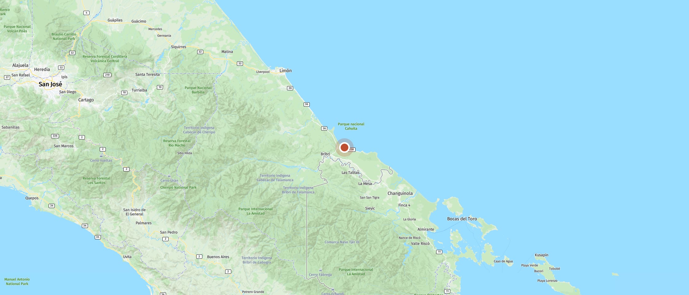 Map: Walk across magnetic sand on the edge of the rainforest