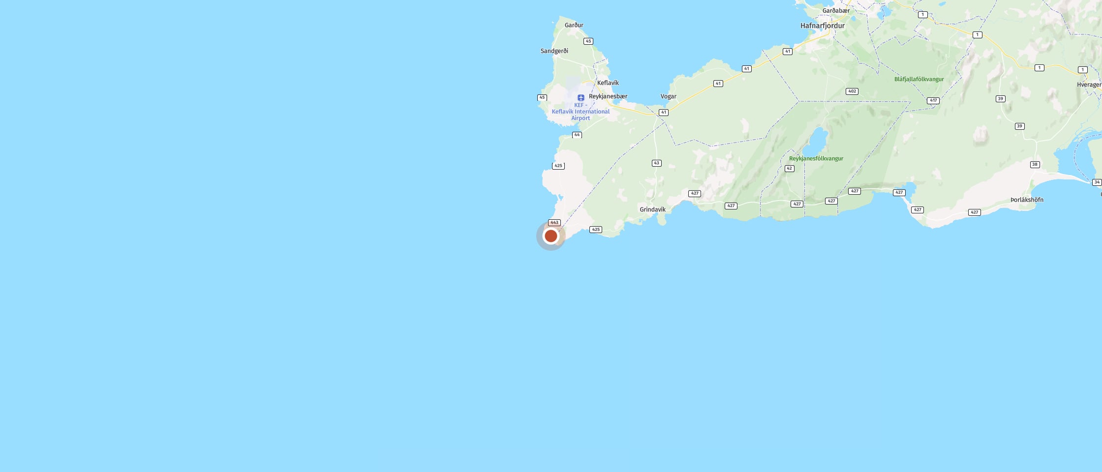 Map: Feel the power of the waves at the cliffs of Valahnúkamöl