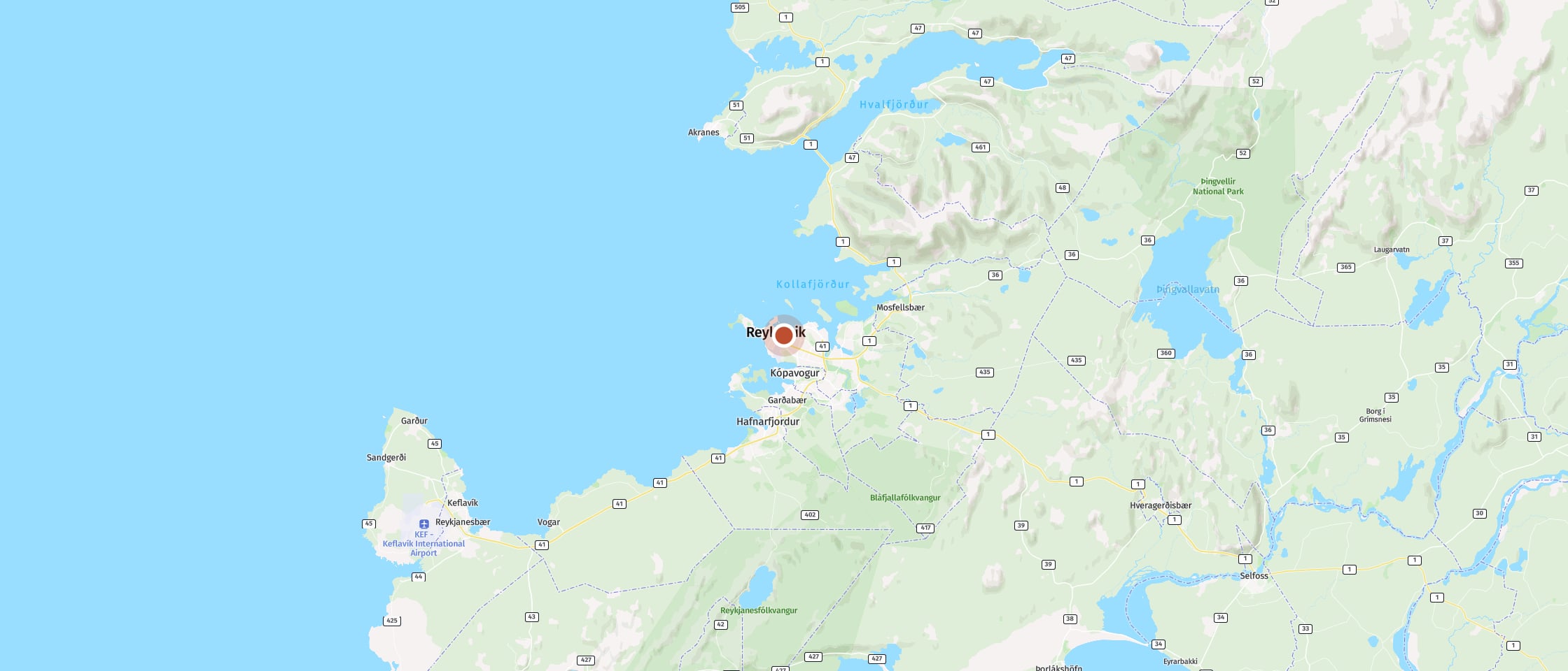 Map: Experience Reykjavík with a coffee and cinnamon roll in hand