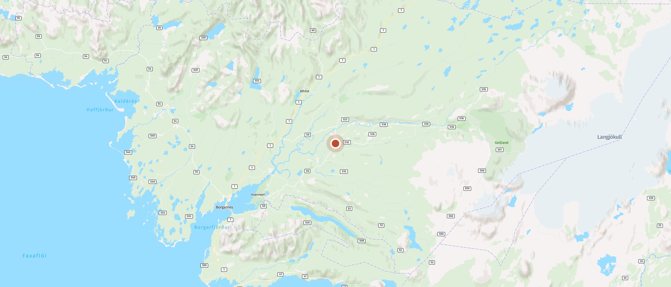 Map: Relax in the hot springs of Krauma with mountain views