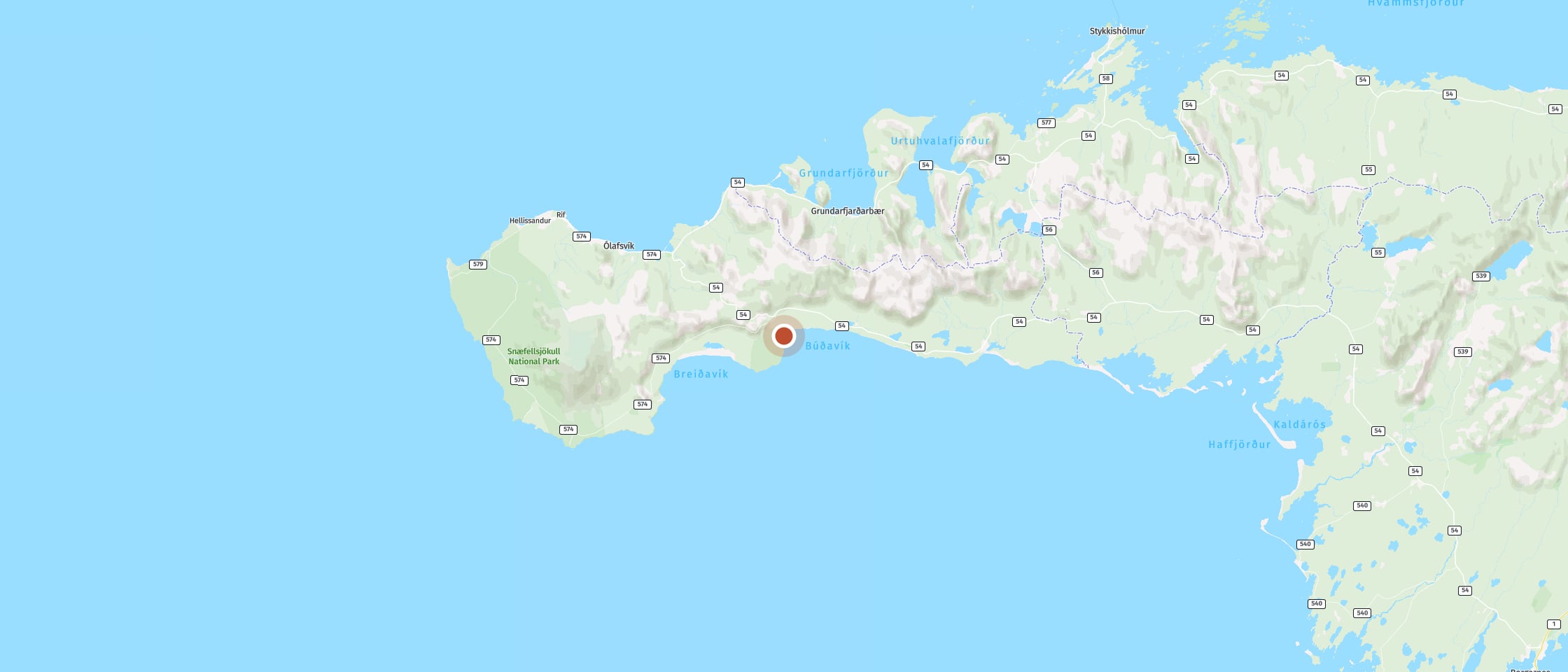 Map: Experience Iceland's iconic black church between lava and sea