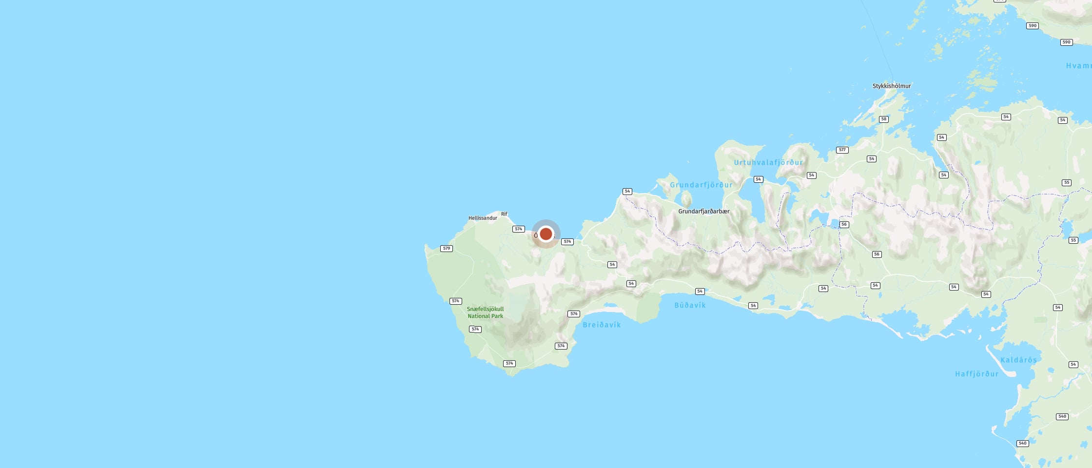 Map: Meet orcas off the rugged coast of the Snæfellsnes peninsula by boat