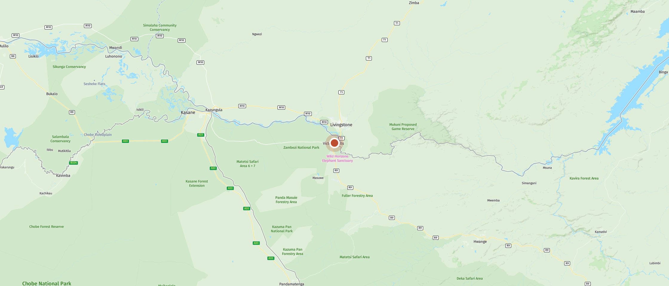 Map: Watch hippopotamuses in the evening light and enjoy dinner on the water