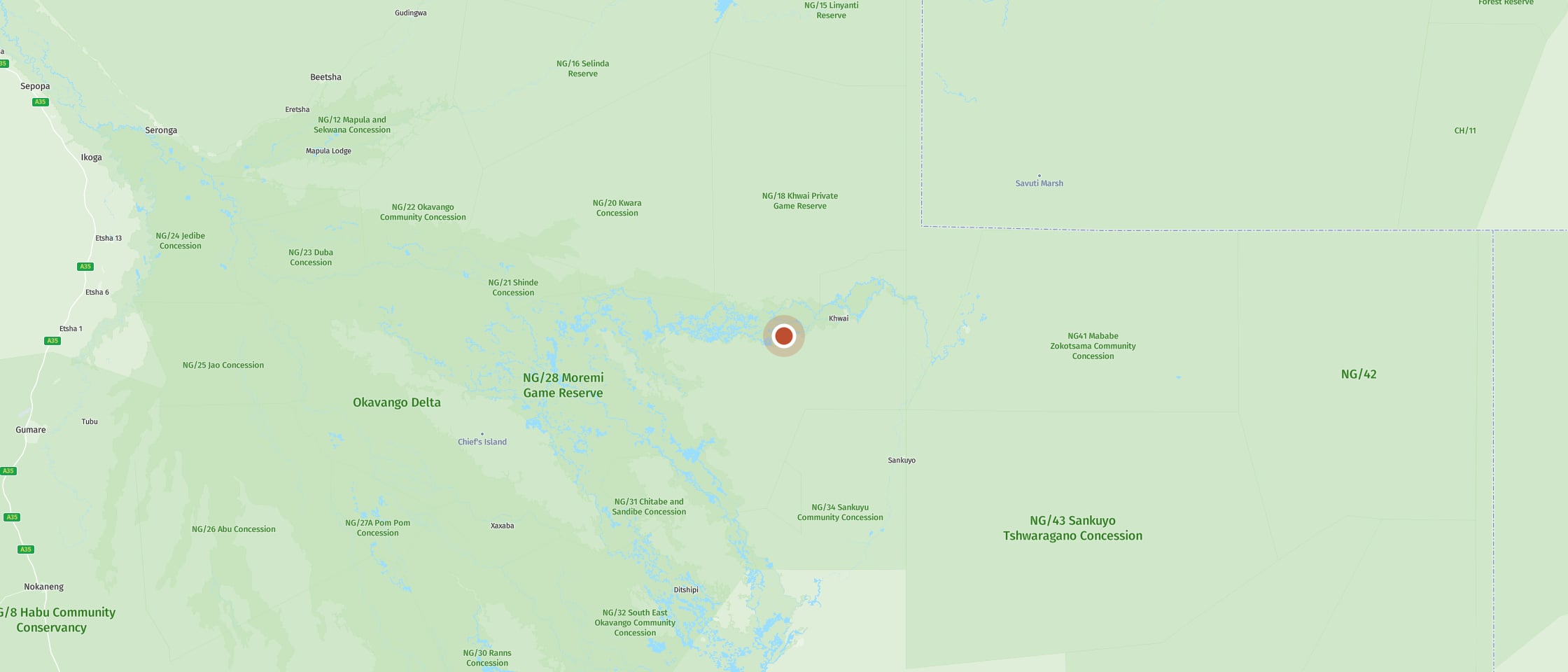 Map: Enjoy breakfast with a view of hippopotamus at Dombo Hippo Pool