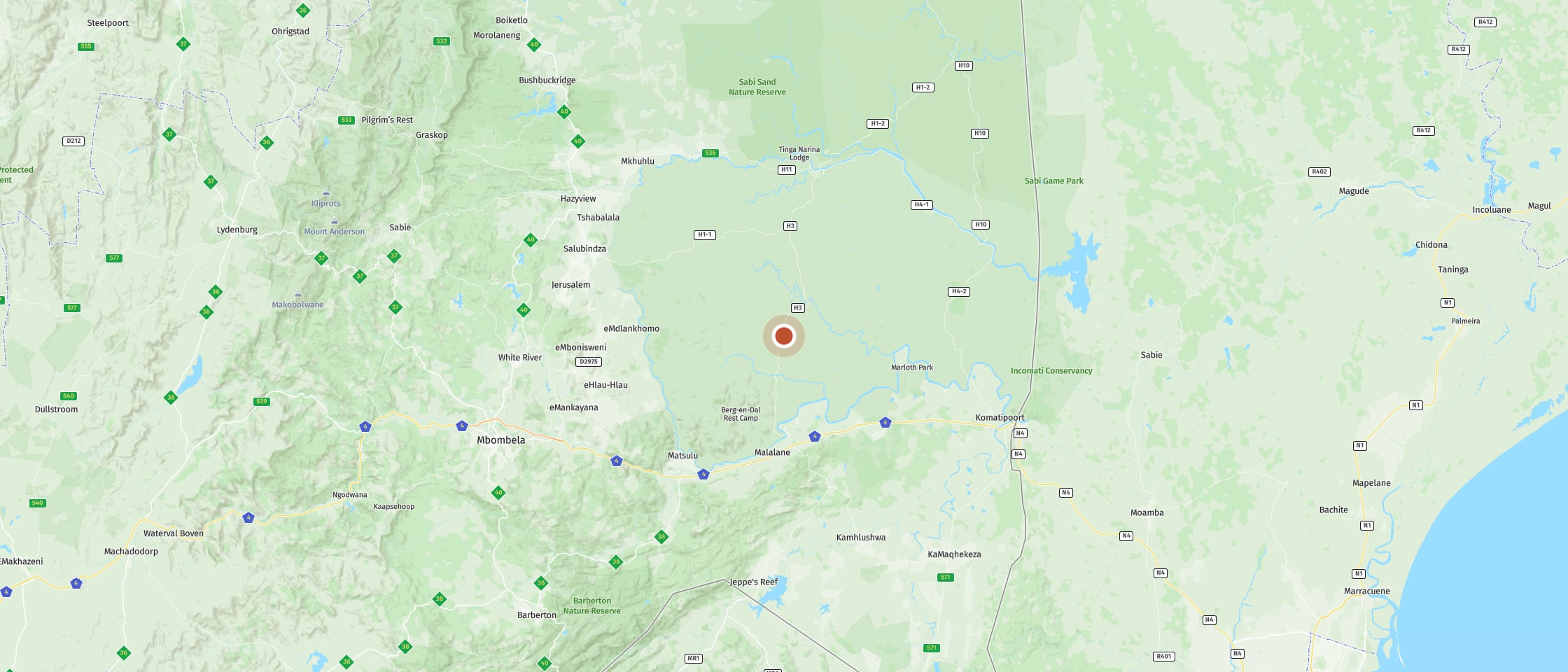 Map: Treat yourself to fresh muffins as a small reward on safari
