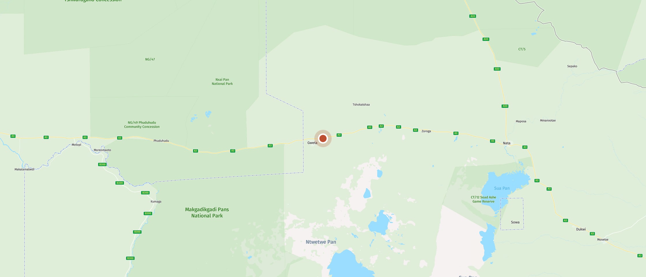 Map: Spend the night on an endless white plain
