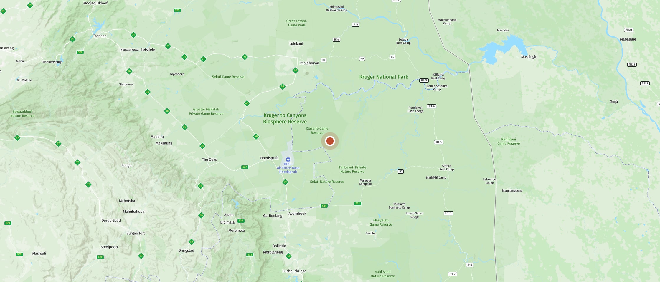 Map: Learn the language of the wild on a walking safari