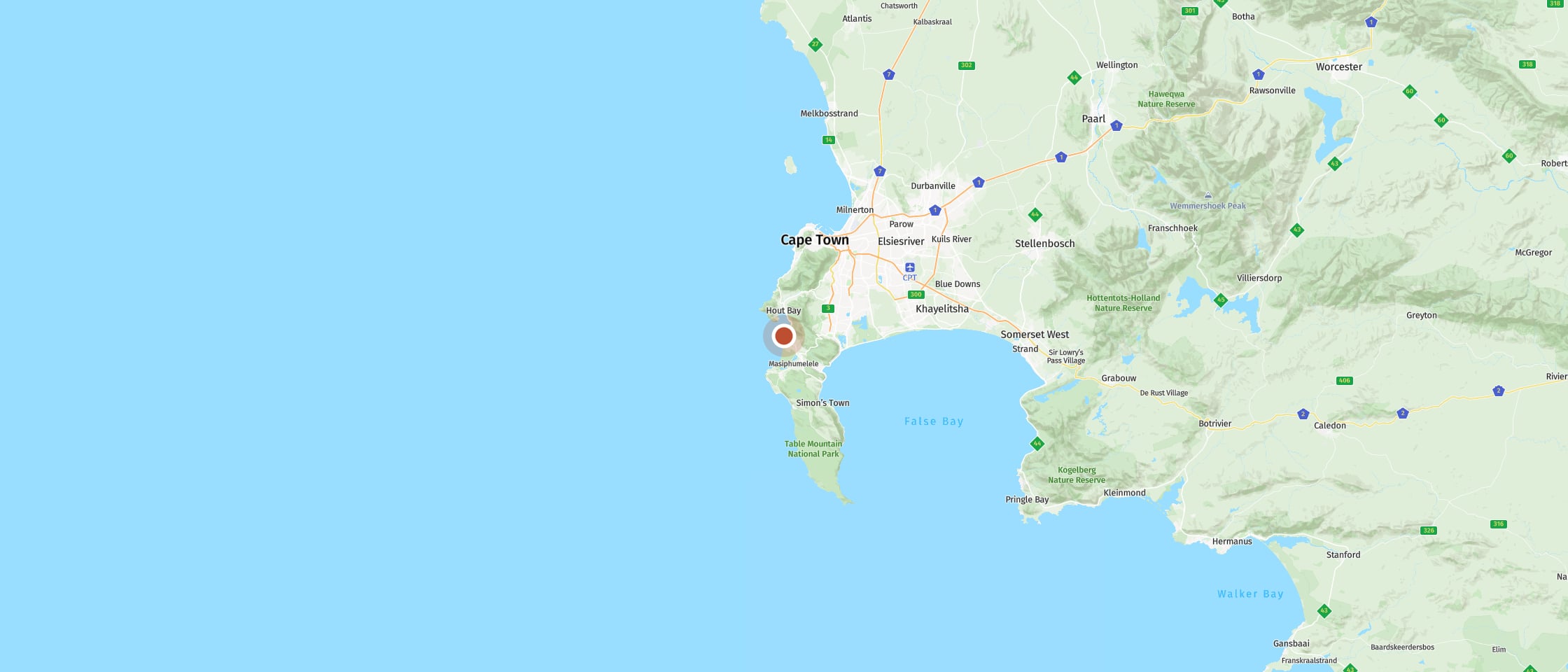 Map: Watch large numbers of humpback whales from the cliffs of Chapman’s Peak Drive