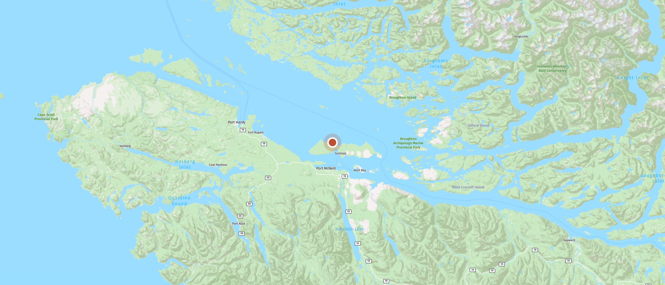 Map: Bere Point Campground