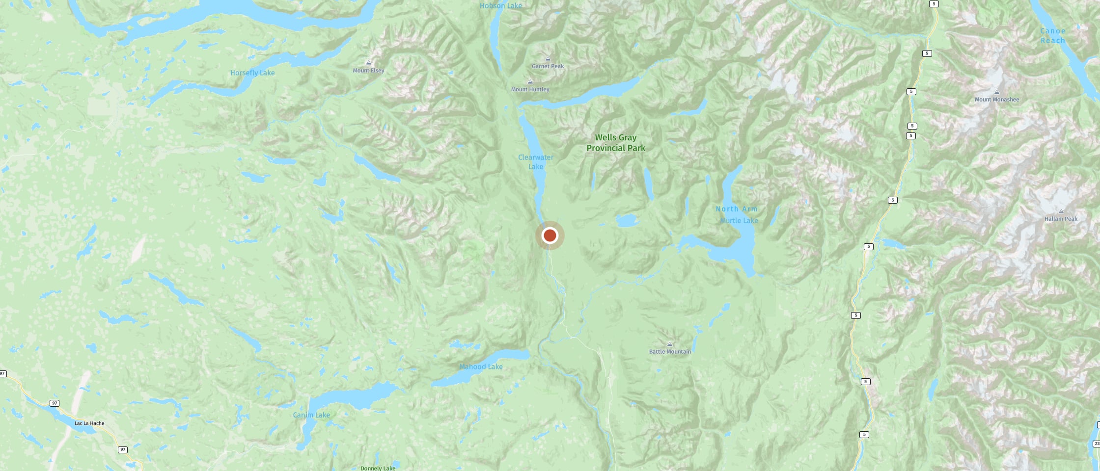 Map: Clearwater Lake Campground