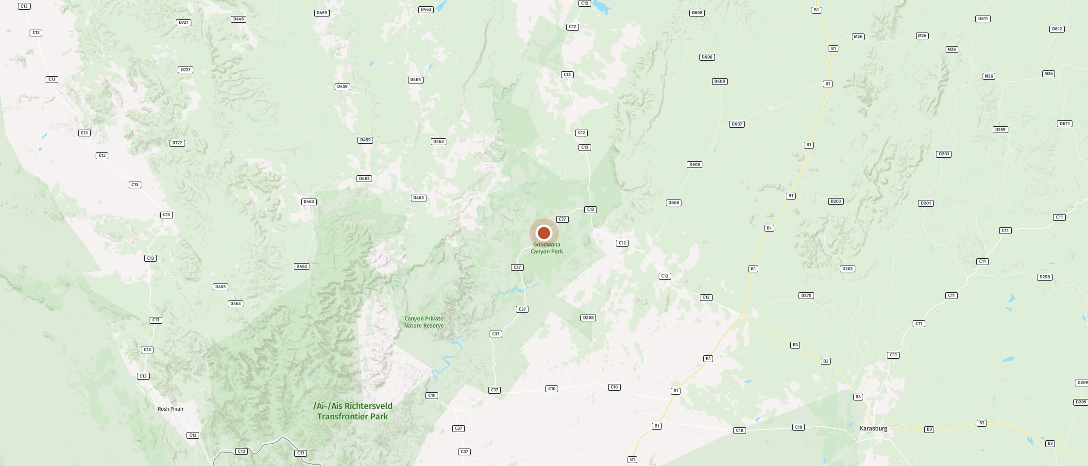 Map: Canyon Roadhouse Campsite
