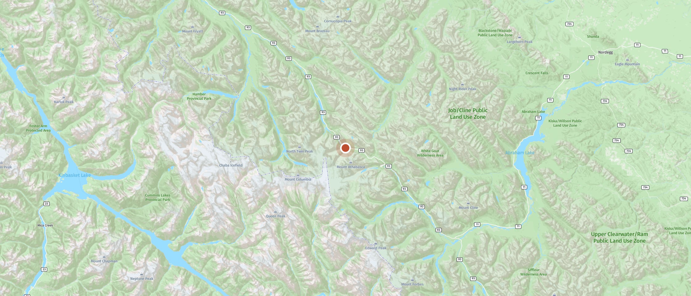 Karte: Icefields Centre RV