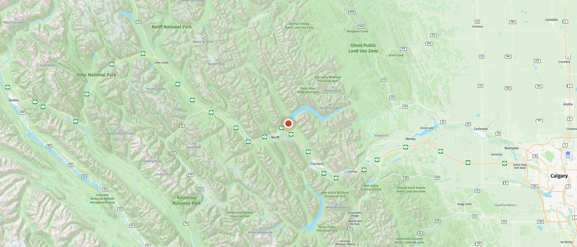 Karte: Two Jack Lakeside Campground