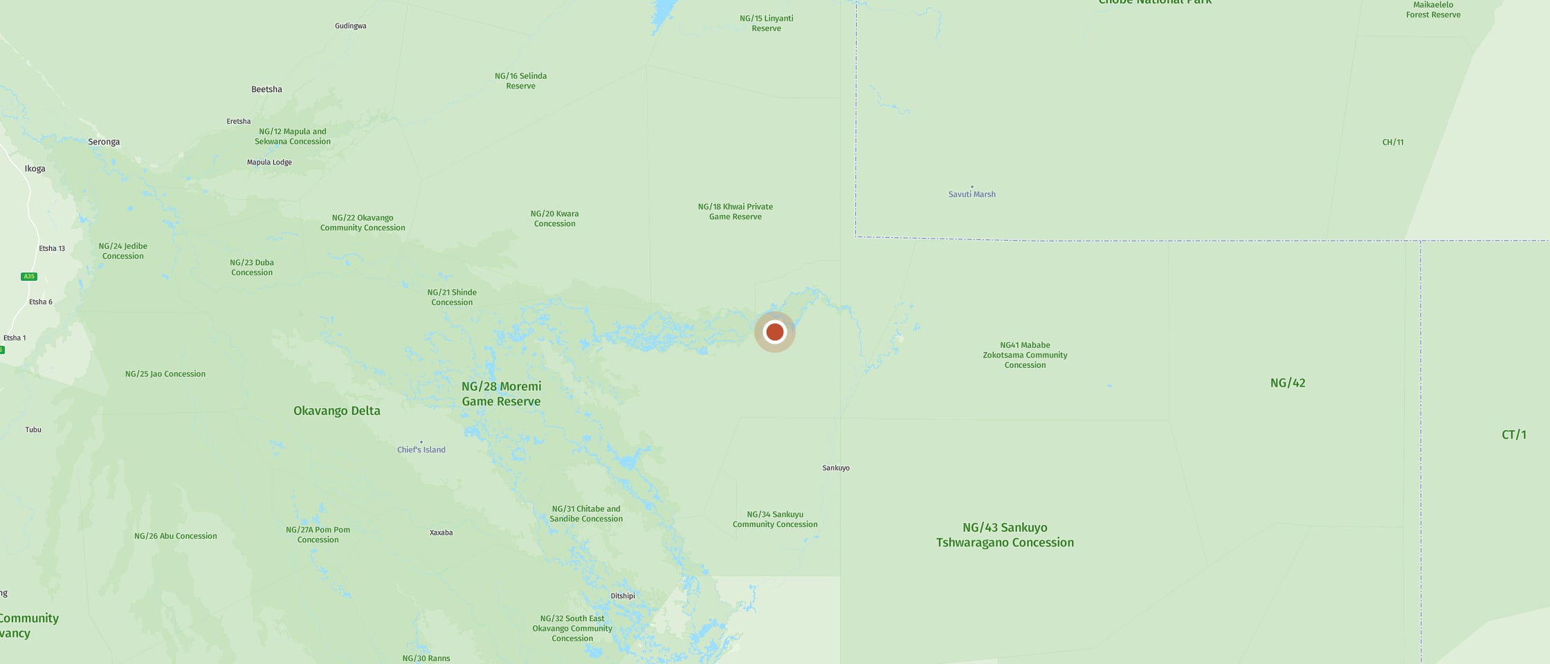 Karte: Khwai North Gate Campsite